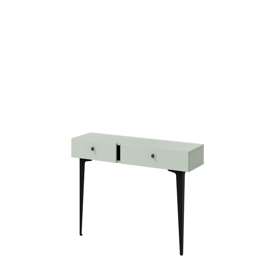 Tavolino consolle con 2 cassetti Colours CS 07 Verde Opaco (1)