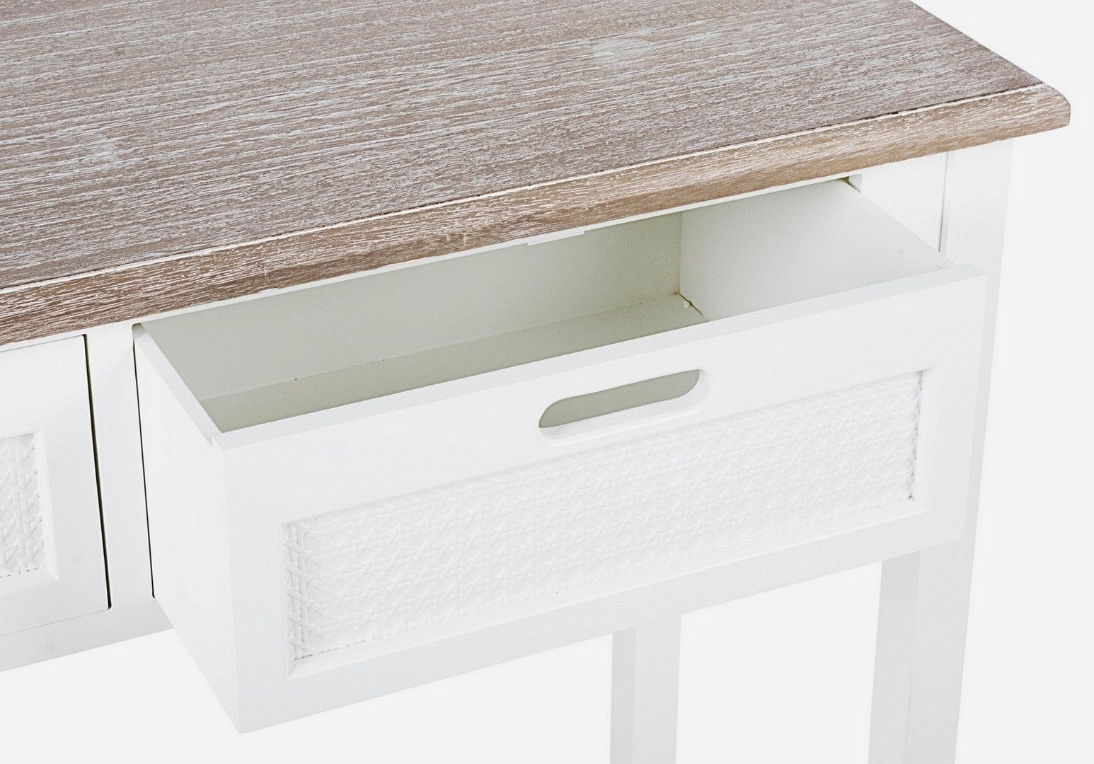 Tavolino consolle con 2 cassetti Dorotea Naturale (2)