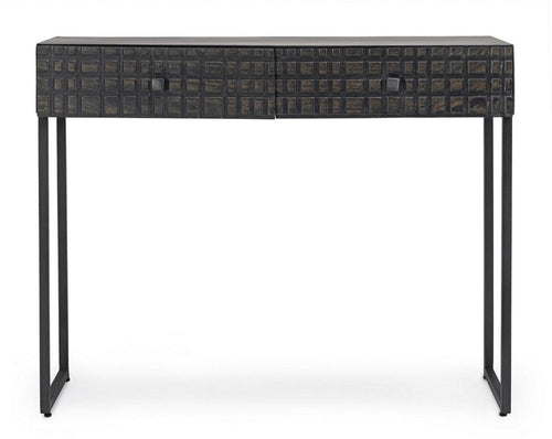 Tavolino consolle con 2 cassetti Dorset Grafite (1)