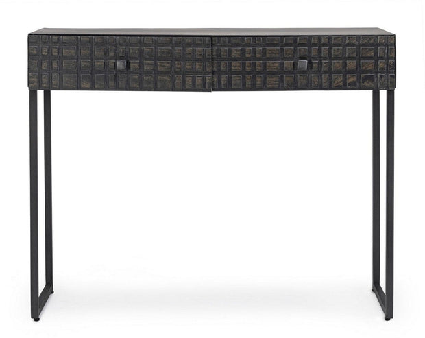 Tavolino consolle con 2 cassetti Dorset Grafite (1)