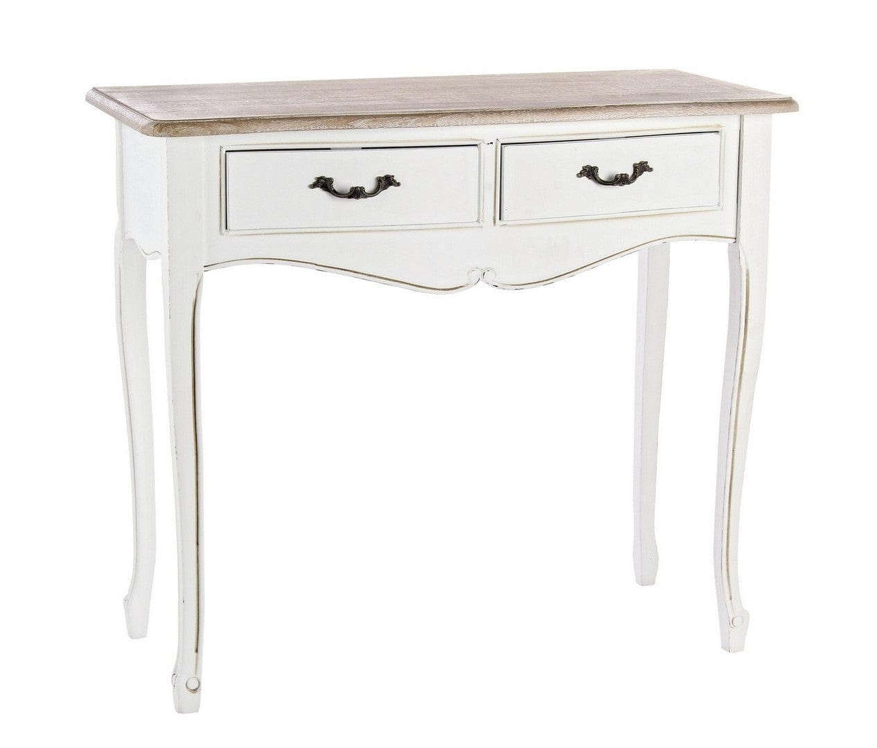 Tavolino consolle con 2 cassetti Justine Naturale