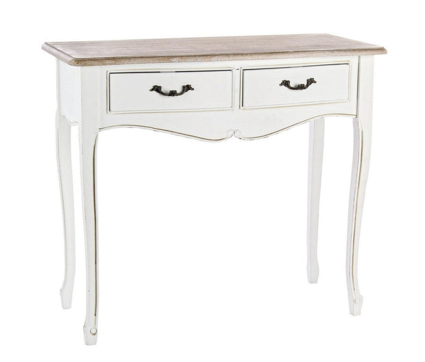 Tavolino consolle con 2 cassetti Justine Naturale