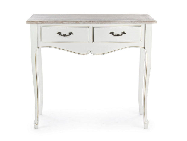 Tavolino consolle con 2 cassetti Justine Naturale (1)