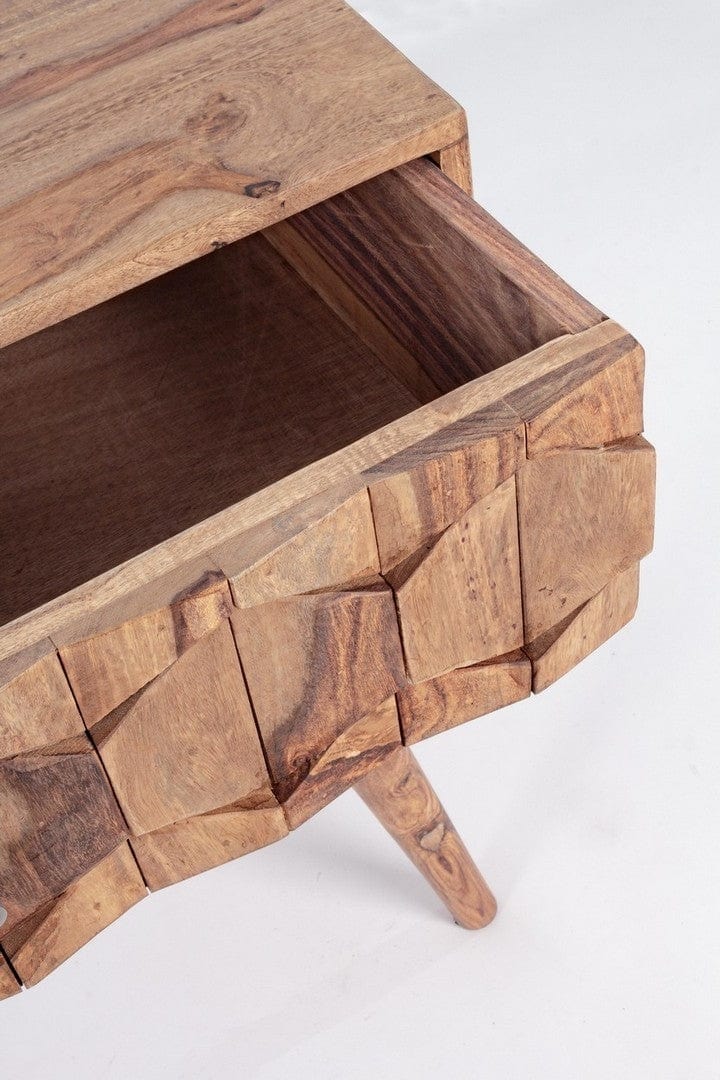 Tavolino consolle con 2 cassetti Kant Naturale (6)