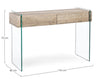 Tavolino consolle con 2 cassetti Kenya Naturale (5)