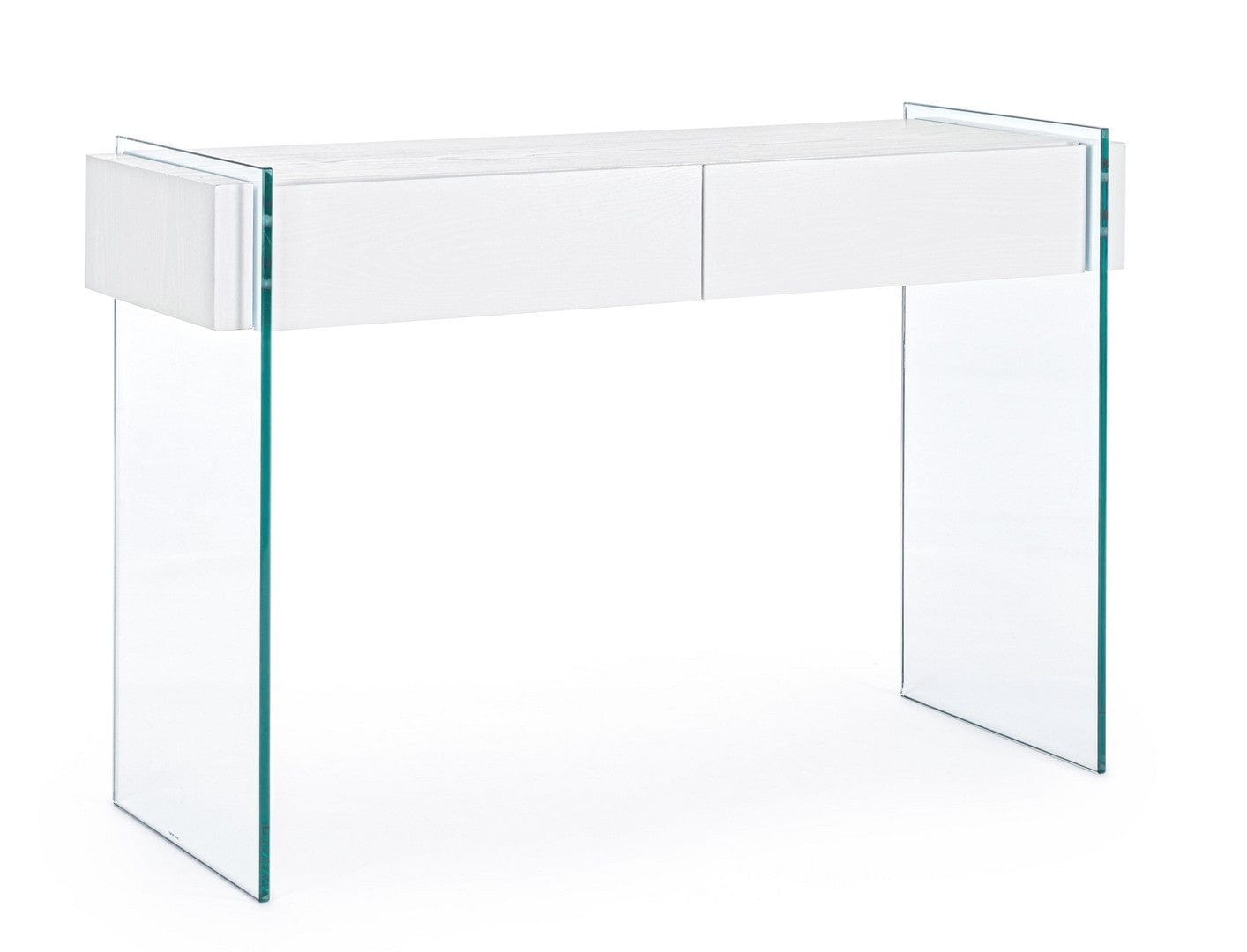 Tavolino consolle con 2 cassetti Line Bianco