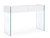 Tavolino consolle con 2 cassetti Line Bianco