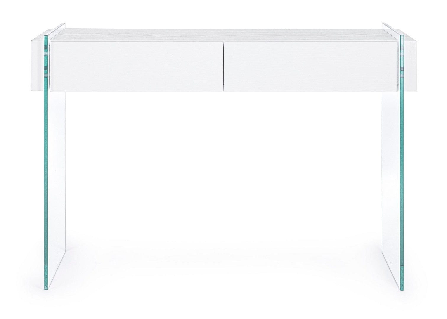 Tavolino consolle con 2 cassetti Line Bianco (1)