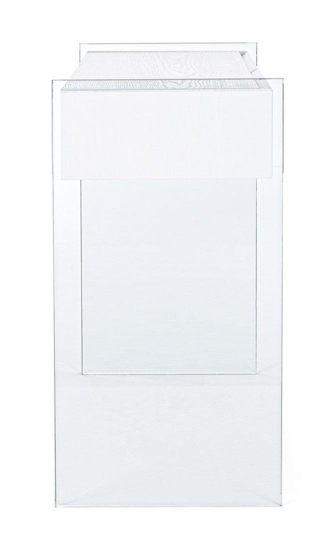 Tavolino consolle con 2 cassetti Line Bianco (2)