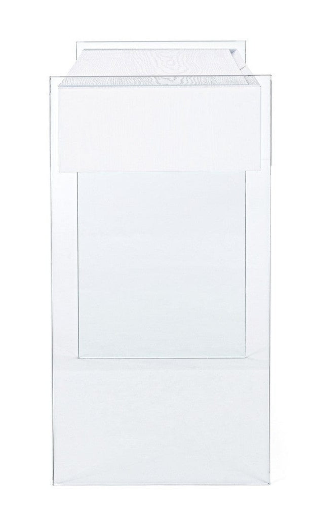Tavolino consolle con 2 cassetti Line Bianco (2)