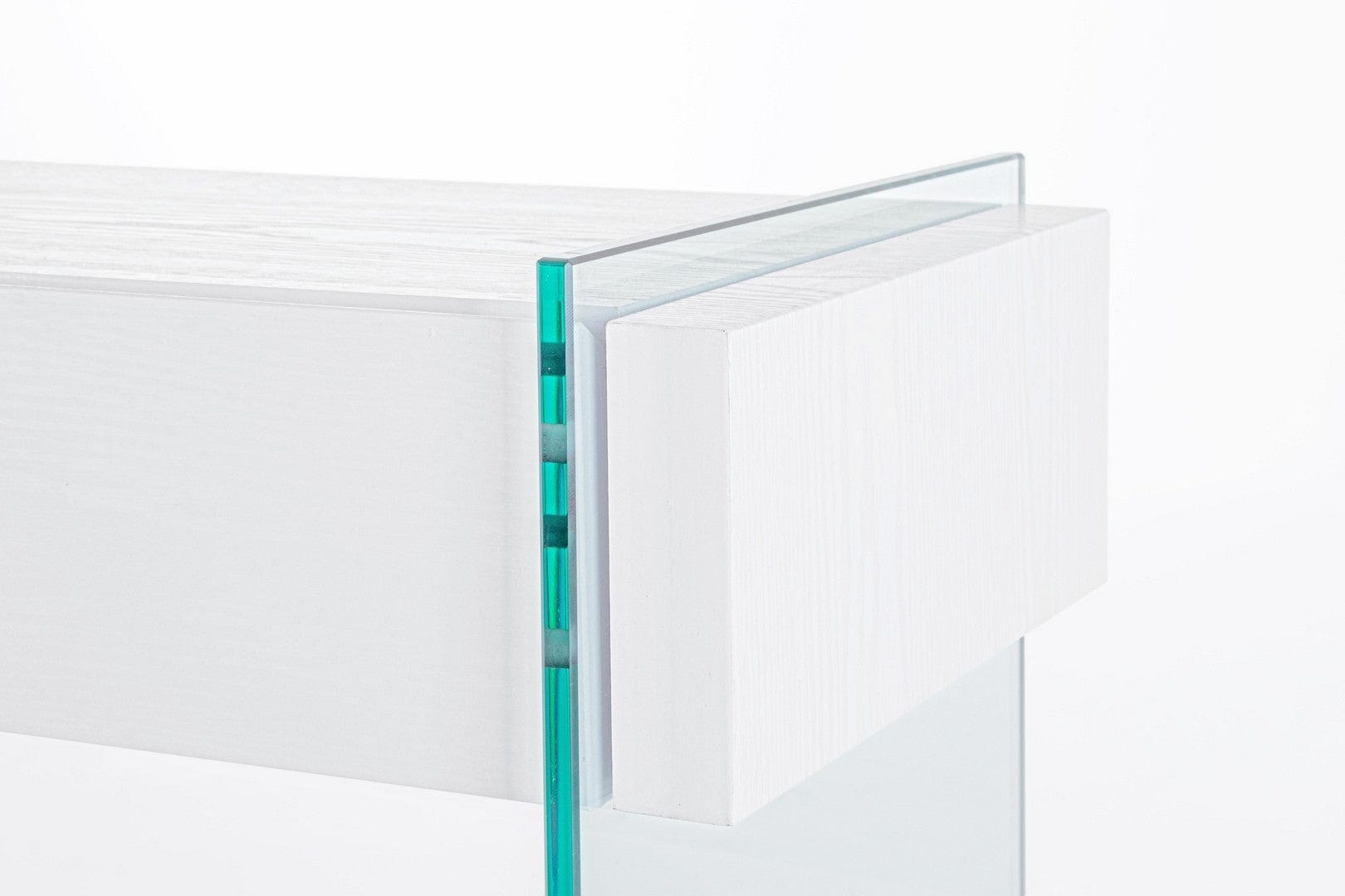 Tavolino consolle con 2 cassetti Line Bianco (4)