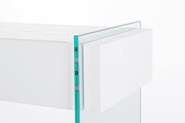 Tavolino consolle con 2 cassetti Line Bianco (4)