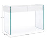 Tavolino consolle con 2 cassetti Line Bianco (6)