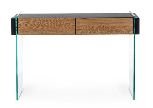 Tavolino consolle con 2 cassetti Line Nero (1)