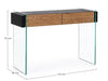 Tavolino consolle con 2 cassetti Line Nero (7)
