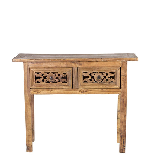 Tavolino consolle con 2 cassetti Marys Naturale (1)