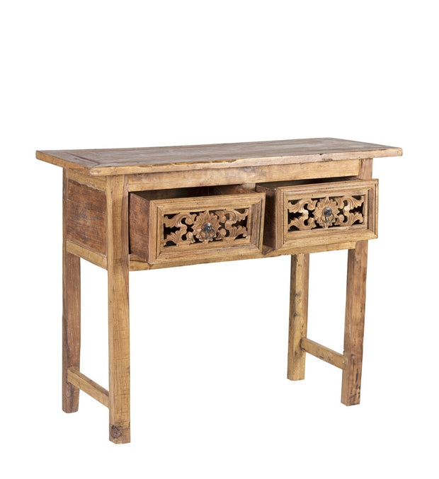 Tavolino consolle con 2 cassetti Marys Naturale (2)