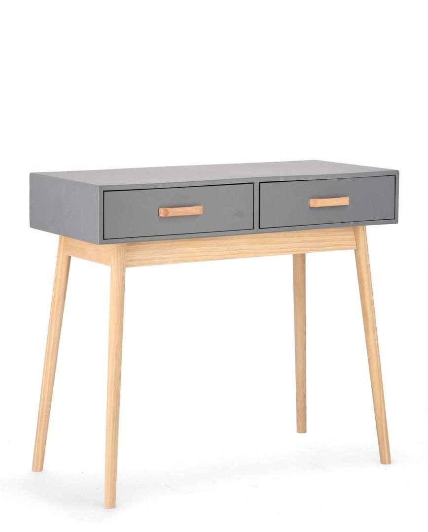 Tavolino consolle con 2 cassetti Ordinary Grigio