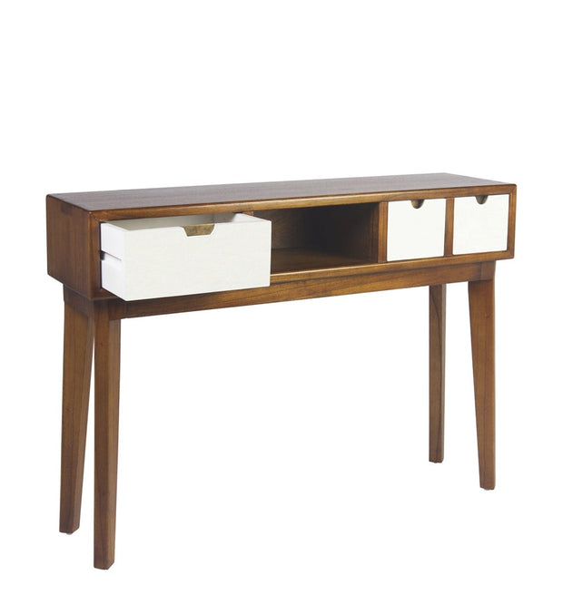 Tavolino consolle con 3 cassetti Artic Noce (2)