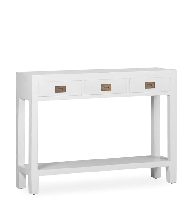 Tavolino consolle con 3 cassetti Everest Bianco