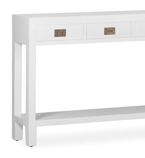 Tavolino consolle con 3 cassetti Everest Bianco (1)