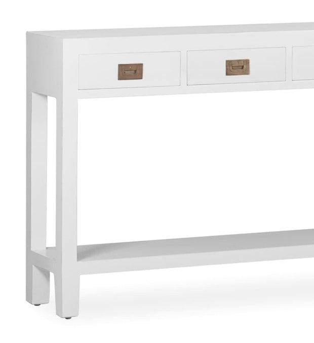 Tavolino consolle con 3 cassetti Everest Bianco (1)