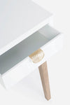 Tavolino consolle con 3 cassetti Folium Bianco (2)