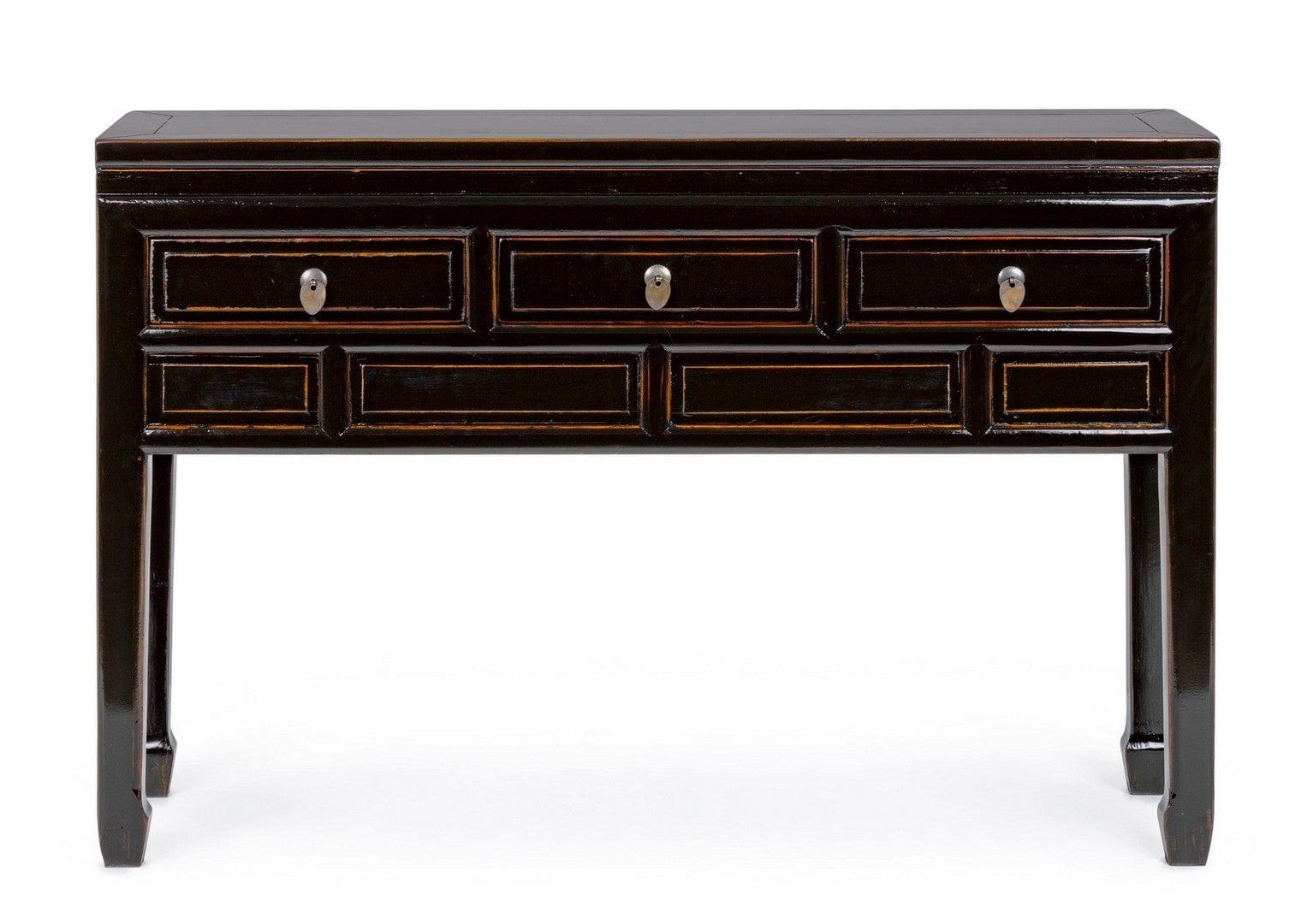 Tavolino consolle con 3 cassetti Jinan Nero (1)
