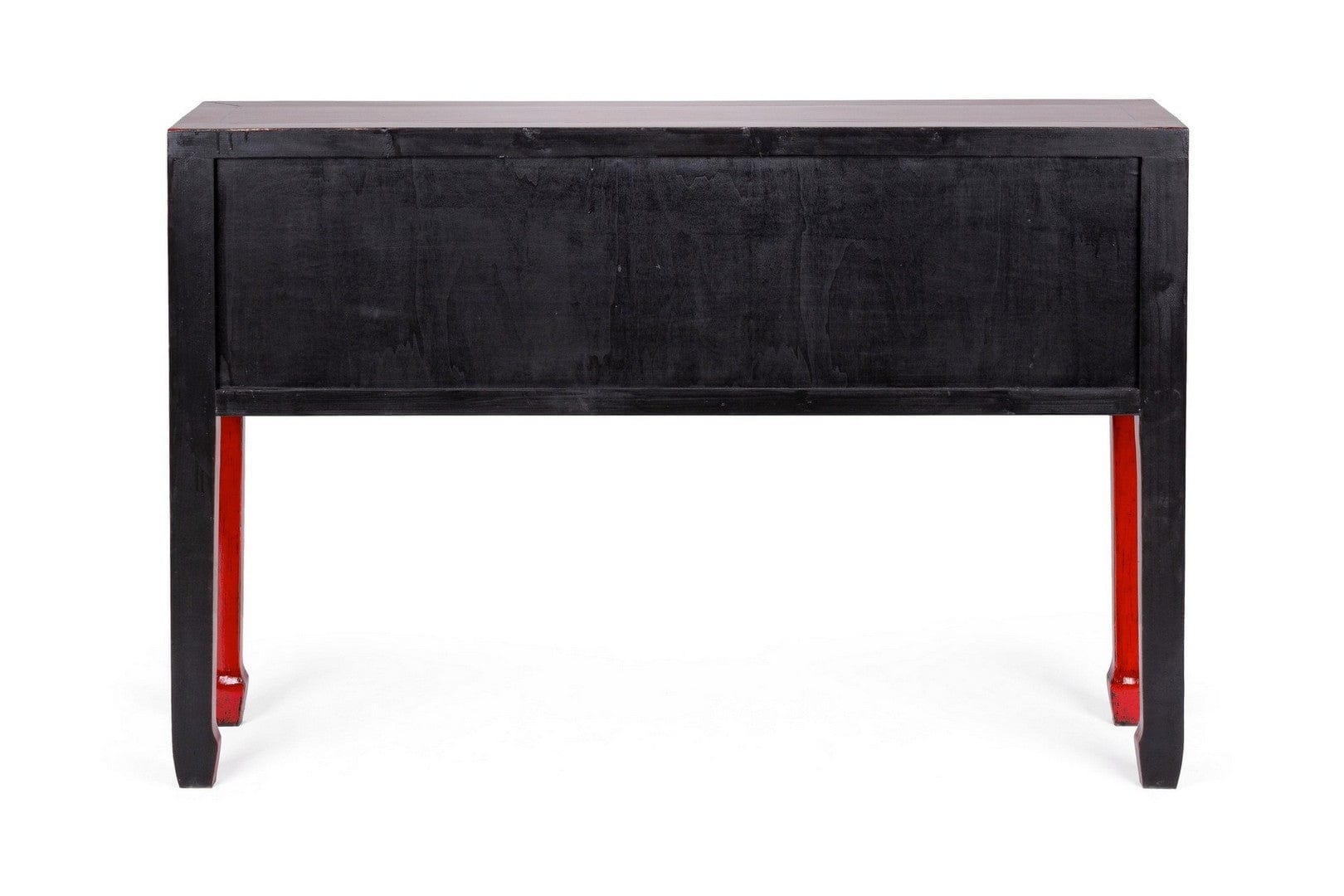 Tavolino consolle con 3 cassetti Jinan Rosso (2)