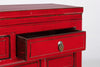 Tavolino consolle con 3 cassetti Jinan Rosso (4)
