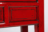 Tavolino consolle con 3 cassetti Jinan Rosso (5)