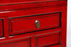 Tavolino consolle con 3 cassetti Jinan Rosso (6)