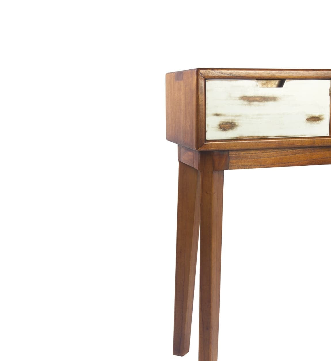 Tavolino consolle con 3 cassetti Nordic Noce (7)