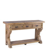 Tavolino consolle con 3 cassetti Teak Anne Grande Naturale