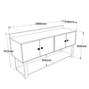 Tavolino consolle con 4 ante Office MN04-BA Quercia (5)