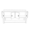 Tavolino consolle con 4 ante Office MN04-BA Quercia (6)