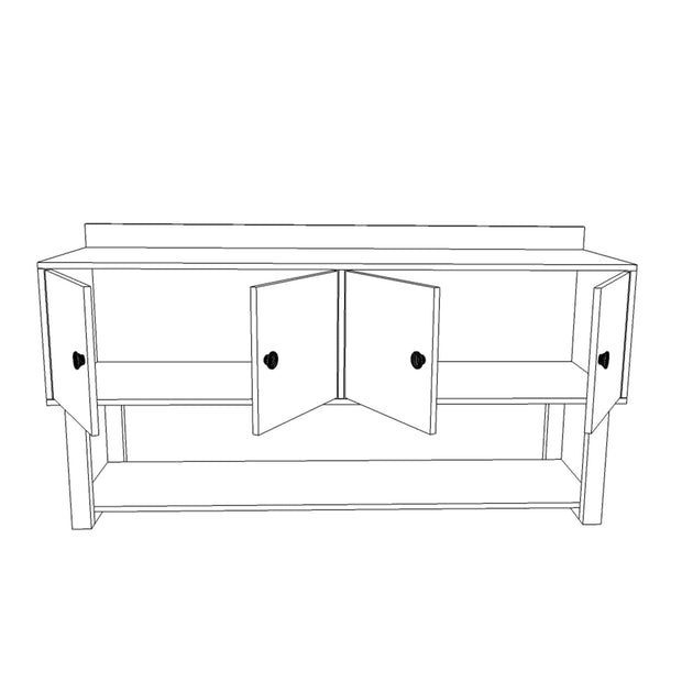 Tavolino consolle con 4 ante Office MN04-BA Quercia (6)