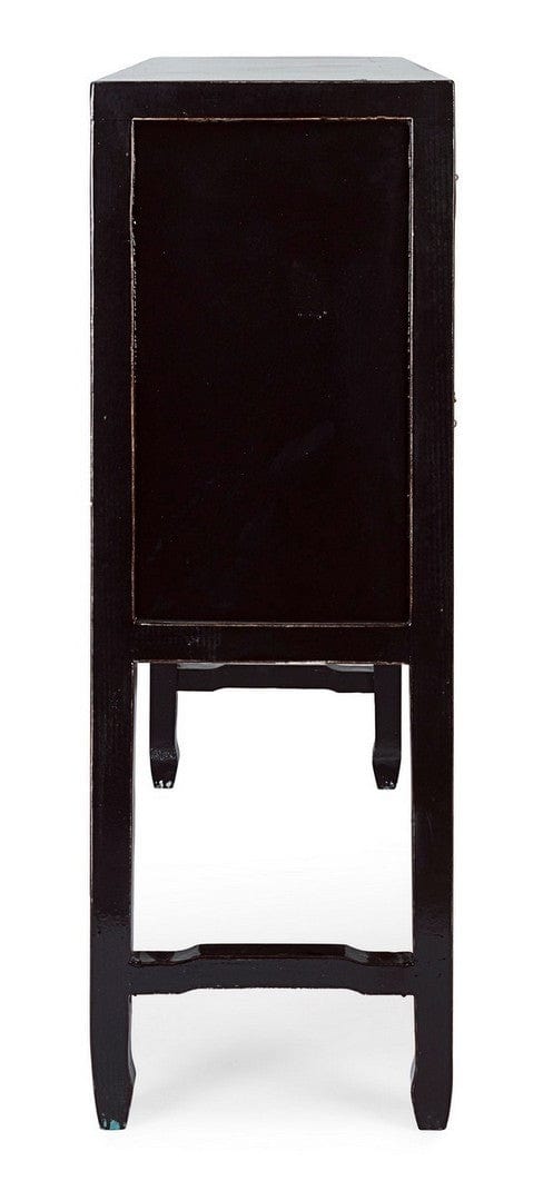 Tavolino consolle con 5 cassetti e 4 ante Jinan Nero (3)