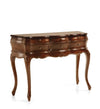 Tavolino consolle con 6 cassetti Vintage Noce
