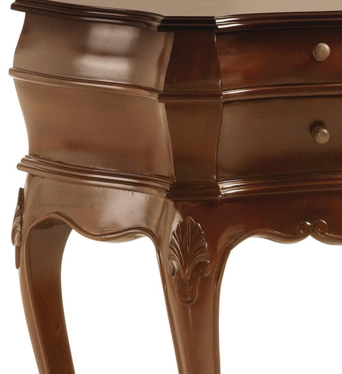 Tavolino consolle con 6 cassetti Vintage Noce (1)
