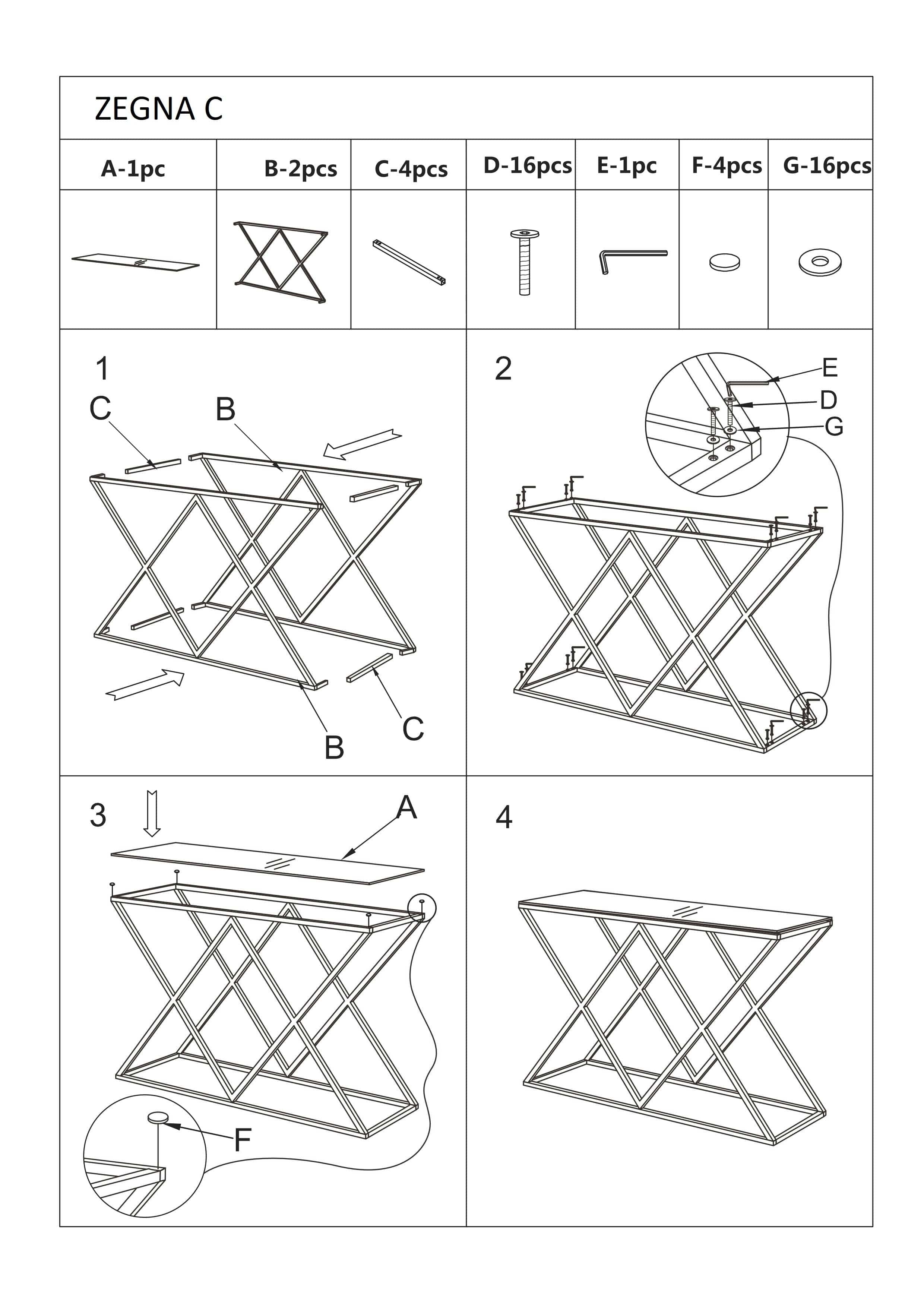 Tavolino consolle Zentaro C Trasparente (3)