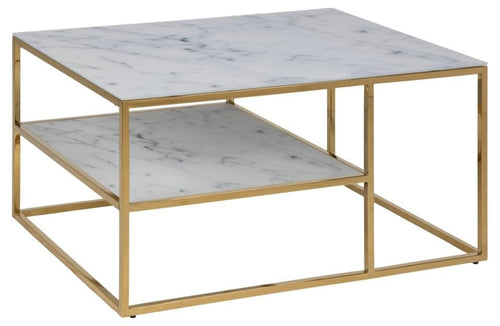 Tavolino da caffè Alisma Duo Rectangle Bianco