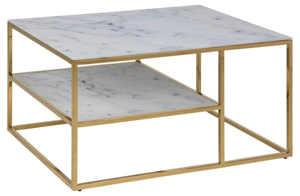 Tavolino da caffè Alisma Duo Rectangle Bianco