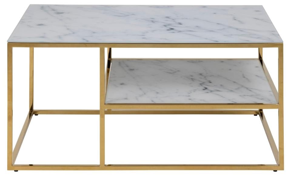 Tavolino da caffè Alisma Duo Rectangle Bianco (3)