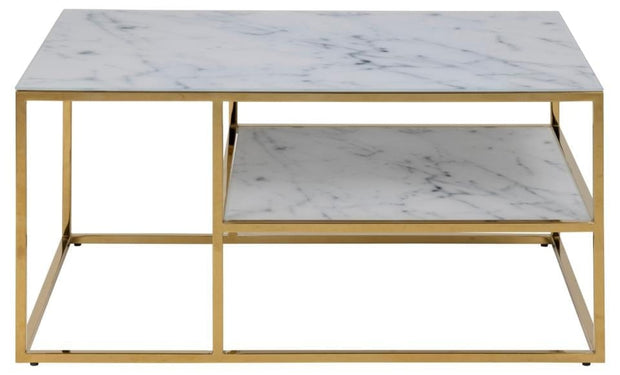 Tavolino da caffè Alisma Duo Rectangle Bianco (3)
