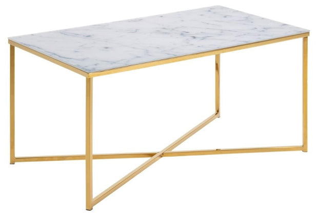 Tavolino da caffè Alisma Rectangle Bianco (2)