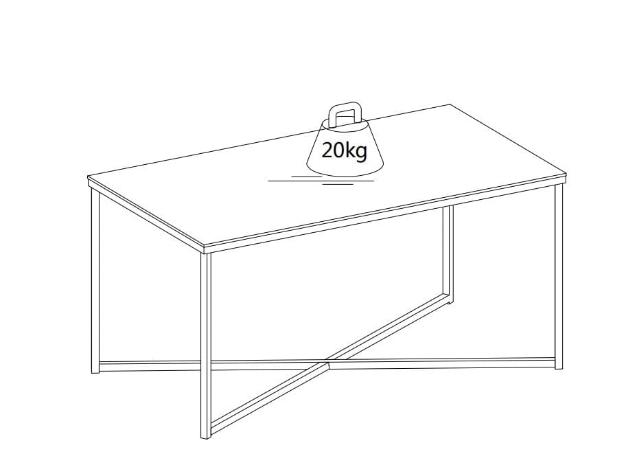 Tavolino da caffè Alisma Rectangle Bianco (8)