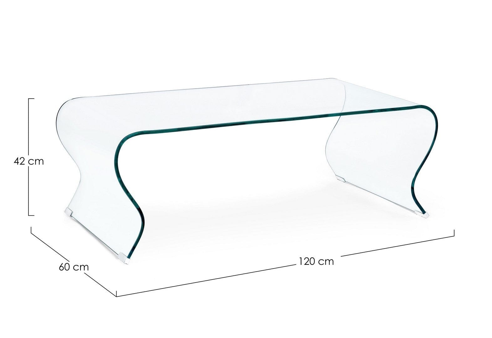 Tavolino da caffè Iride II Rectangular Trasparente (5)