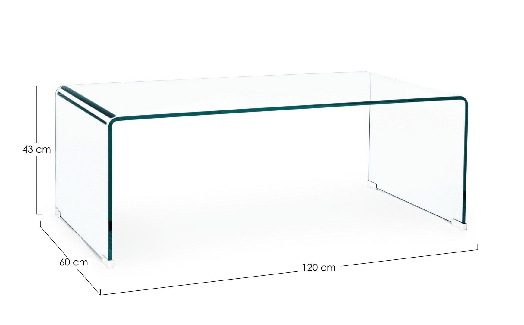 Tavolino da caffè Iride Rectangular Trasparente (4)