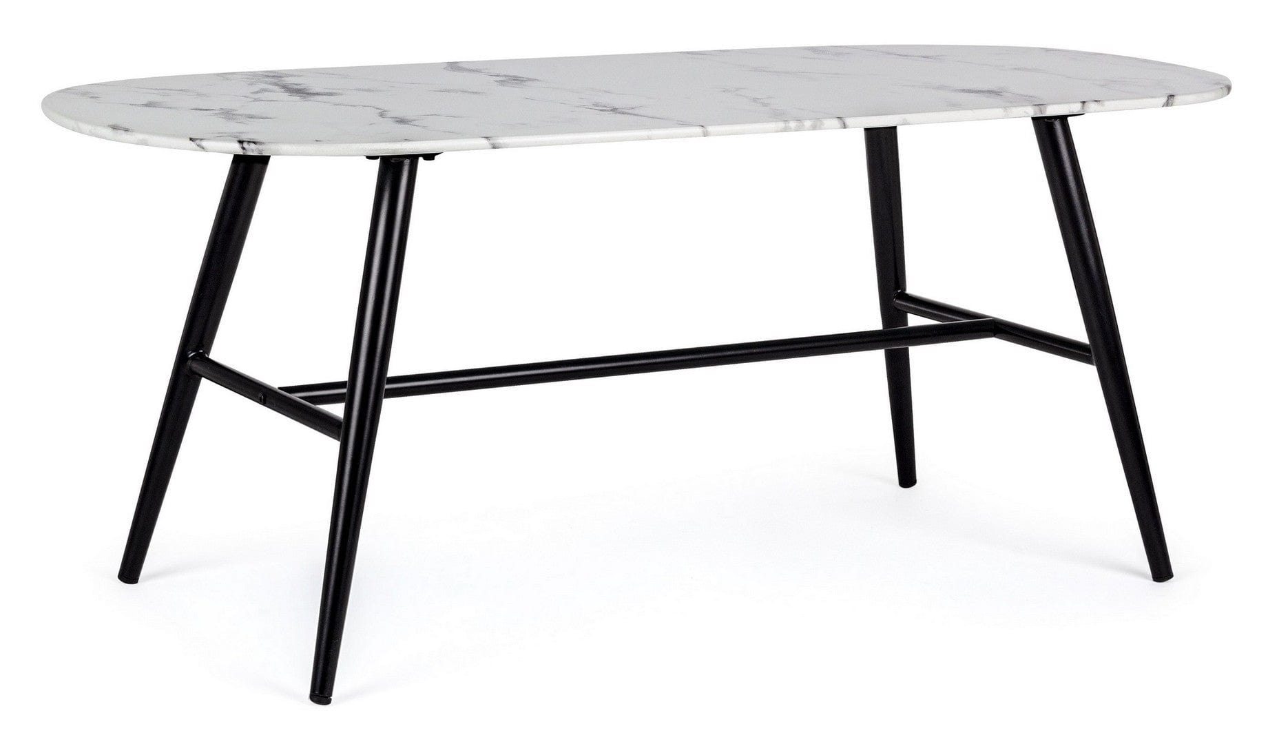 Tavolino da caffè Marble Ovale Bianco